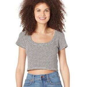 Madewell Striped Crop Top